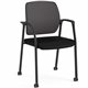 HON Nucleus Guest Chairs - Black Fabric Seat - Black Mesh Back - Four-legged Base - Armrest - 1 Each