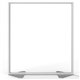 Ghent Partition - 48" Width x 54" Height - Aluminum Frame - Porcelain, Vinyl - Clear - 1 Each