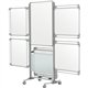 Ghent Nexus Easel+ - 26" (2.2 ft) Width x 39" (3.3 ft) Height - White Porcelain Surface - Frosted Acrylic Frame - Magnetic - Era
