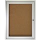 Ghent 1-Door Enclosed Indoor Bulletin Board - 36" Height x 24" Width - Cork Surface - Shatter Resistant - 1 Each