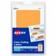 Avery Rectangular Color-Coding Labels - 1" Width x 3" Length - Removable Adhesive - Rectangle - Laser - Orange - 200 / Pack