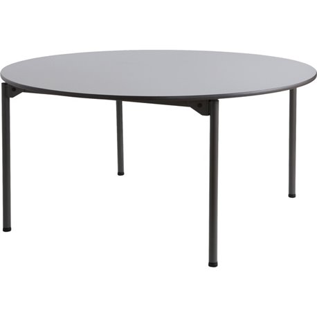 Iceberg Maxx Legroom Wood Round Folding Table - For - Table TopGray Round, Melamine Top - Four Leg Base - 4 Legs x 0.75" Table T