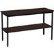 Iceberg Utility Table - Walnut Laminate Rectangle Top - Powder Coated Black Base - 500 lb Capacity - 48" Table Top Length x 18" 