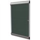 Ghent Silhouette Enclosed with 183 Ebony Vinyl Tackboard - 42.13" Height x 27.75" Width - Ebony Vinyl Surface - Aluminum Frame -