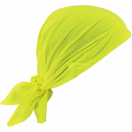 Chill-Its 6710CT Evaporative Cooling Bandana Triangle Hat - 0.5" Width x 9.5" Height x 7" Length - 6 / Carton - Lime - Polyvinyl