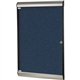 Ghent Silhouette Enclosed with 195 Navy Vinyl Tackboard - 42.13" Height x 27.75" Width - Navy Vinyl Surface - Aluminum Frame - 1