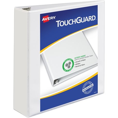 Avery TouchGuard View 3 Ring Binder - 2" Binder Capacity - Letter - 8 1/2" x 11" Sheet Size - 530 Sheet Capacity - 3 x Slant Rin