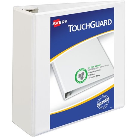 Avery TouchGuard View 3 Ring Binder - 4" Binder Capacity - Letter - 8 1/2" x 11" Sheet Size - 760 Sheet Capacity - 3 x Slant Rin