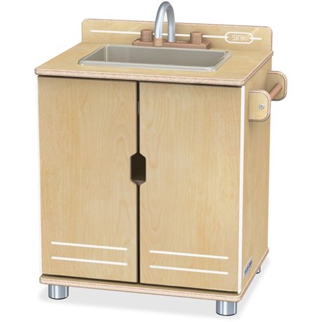 Jonti-Craft - TrueModern Play Kitchen Sink - 1 Each - Baltic - Anodized Aluminum