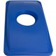 Genuine Joe 23-Gallon Recycling Bin Cutout Lid - Round - 1 Each - Blue