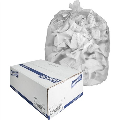 Genuine Joe High-Density Can Liners - Medium Size - 33 gal Capacity - 33" Width x 40" Length - 0.43 mil (11 Micron) Thickness - 