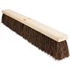 Genuine Joe 24" Push Broomhead - Brown - Lacquered Wood - 24" Length - 1 Each