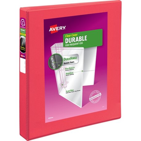 Avery 1" Durable View Binder - 1" Binder Capacity - Letter - 8 1/2" x 11" Sheet Size - 250 Sheet Capacity - Slant Ring Fastener(