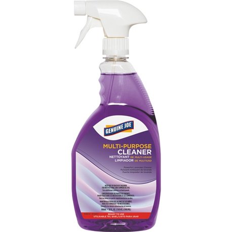 Genuine Joe Multi-purpose Cleaner - For Kitchen - Ready-To-Use - 32 fl oz (1 quart) - Lavender Scent - 1 Each - Deodorize, Long 