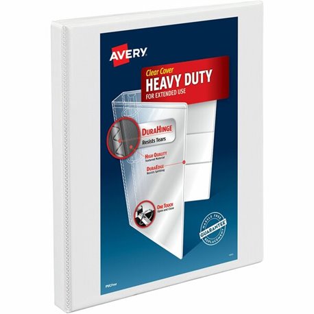 Avery Heavy-duty Nonstick View Binder - 1/2" Binder Capacity - Letter - 8 1/2" x 11" Sheet Size - 120 Sheet Capacity - 3 x Slant