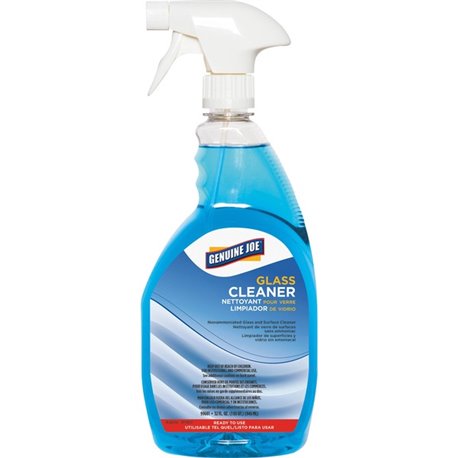 Genuine Joe Non-Ammoniated Glass Cleaner - Ready-To-Use - 32 fl oz (1 quart) - 1 Each - Non Ammoniated, Non-streaking, Easy to U