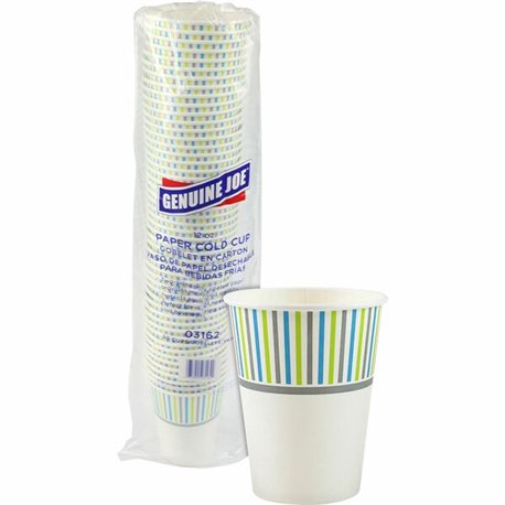 Genuine Joe 12 oz Cold Cups - 50 / Pack - Paper - Cold Drink, Beverage