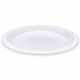Genuine Joe 9" Reusable Plastic Plates - Serving - Disposable - 9" Diameter - White - Plastic Body - 125 / Pack