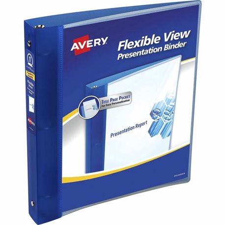 Avery Flexi-View 3 Ring Binder - 1" Binder Capacity - Letter - 8 1/2" x 11" Sheet Size - 175 Sheet Capacity - 1 2/5" Spine Width