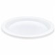 Genuine Joe 7" Disposable Plastic Plates - Picnic, Party, Breakroom - Disposable - White - Plastic Body - Round - 8 / Carton