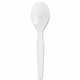 Genuine Joe Heavyweight Disposable Spoons - 100/Box - Disposable - White