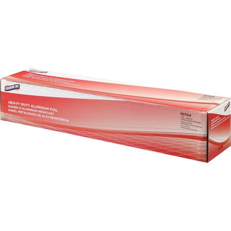 Genuine Joe Heavy-duty Aluminum Foil - 18" Width x 500 ft Length - Heavy Duty, Sturdy, Dispenser, Pliable - Aluminum - Silver - 
