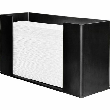 Genuine Joe Folded Paper Towel Dispenser - C Fold, Multifold Dispenser - 6.8" Height x 11.5" Width x 4.1" Depth - Acrylic - Blac