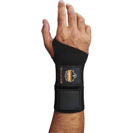 Ergodyne ProFlex 675 Ambidextrous Double Strap Wrist Support - Black - Neoprene - 1 Each