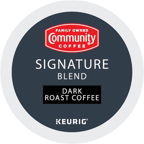 Community Coffee K-Cup Signature Blend Coffee - Compatible with Keurig Brewer - Dark - 24 / Box