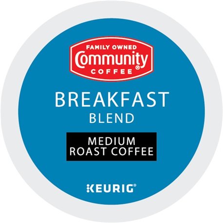 Community Coffee K-Cup Breakfast Blend Coffee - Compatible with Keurig 2 Brewer, Keurig Brewer - Medium - 24 / Box