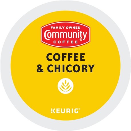 Community Coffee K-Cup Coffee & Chicory - Compatible with Keurig Brewer, Keurig 2 Brewer - Medium - 24 / Box