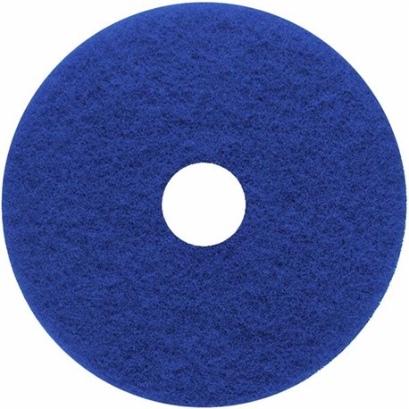 Genuine Joe Floor Cleaner Pad - 5/Carton - Round x 17" Diameter - Cleaning, Scrubbing - 350 rpm to 800 rpm Speed Supported - Res
