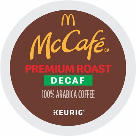 McCaf&eacute K-Cup Decaf Premium Roast Coffee - Compatible with Keurig Brewer - Medium - 24 / Box