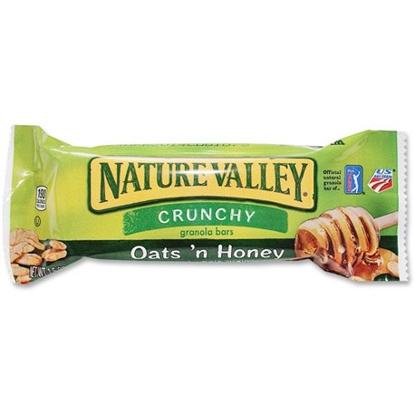 NATURE VALLEY Oats/Honey Granola Bar - Oats 'n Honey - 1.50 oz - 18 / Box