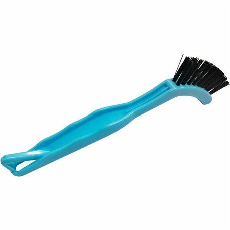 Genuine Joe Hand Held Grout Brush - Nylon Bristle - 8" Handle Length - Plastic Handle - 1 Each - Black, Blue