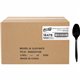 Genuine Joe Medium-weight Individually Wrapped Teaspoons - 1000/Carton - Teaspoon - Breakroom - Disposable - Black