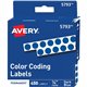 Avery 1/4" Color-Coding Labels - - Height1/4" Diameter - Permanent Adhesive - Round - Dark Blue - 450 / Pack - Self-adhesive