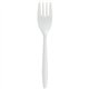 Genuine Joe Medium-weight Forks - 1000/Carton - White