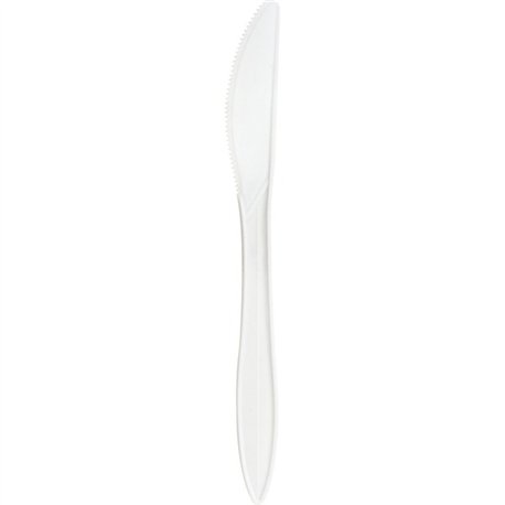 Genuine Joe Medium-weight Knives - 1000/Carton - White