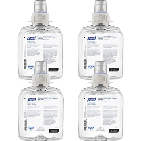 PURELL CS4 Education HEALTHY SOAP Fragrance Free Foam Refill - Fragrance-free ScentFor - 42.3 fl oz (1250 mL) - Dirt Remover, Ki