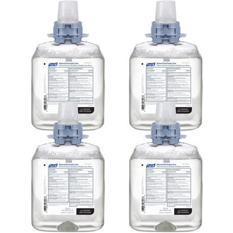 PURELL Hand Sanitizer Foam Refill - 40.6 fl oz (1200 mL) - Kill Germs - Hand - Moisturizing - Clear - 4 / Carton