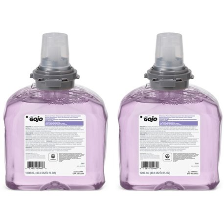 Gojo TFX Premium Foam Handwash - Fresh ScentFor - 40.6 fl oz (1200 mL) - Hand, Skin - Rich Lather, Bio-based - 2 / Carton