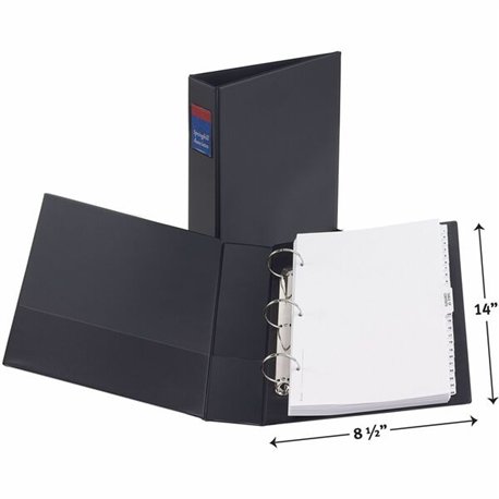 Avery Legal Durable Binder - 2" Binder Capacity - Legal - 8 1/2" x 14" Sheet Size - 275 Sheet Capacity - 3 x Round Ring Fastener