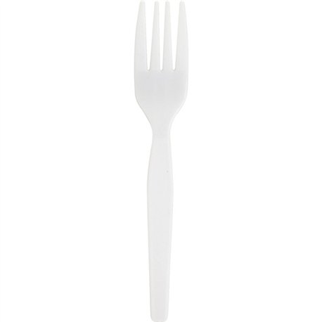 Genuine Joe Heavyweight Disposable Forks - 1 Piece(s) - 1000/Carton - Fork - 1 x Fork - Disposable - White