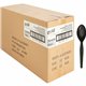 Genuine Joe Heavyweight Spoon - 1 Piece(s) - 1000/Carton - Spoon - 1 x Spoon - Disposable - Textured - Black