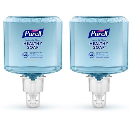 PURELL ES6 CRT HEALTHY SOAP Naturally Clean Fragrance Free Foam - Fragrance-free ScentFor - 40.6 fl oz (1200 mL) - Dirt Remover,