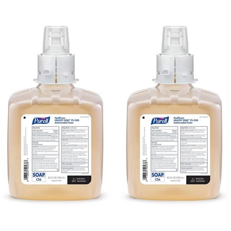 PURELL CS6 Healthcare HEALTHY SOAP 2% CHG Antimicrobial Foam - 42.3 fl oz (1250 mL) - Kill Germs, Bacteria Remover - Hand, Hospi