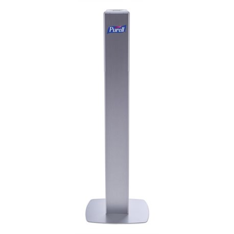 PURELL Messenger ES8 Silver Panel Floor Stand with Dispenser - Floor - Silver