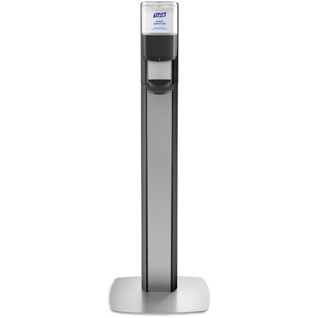 PURELL MESSENGER ES6 Silver Panel Floor Stand with Dispenser - Floor Stand - Graphite, Silver