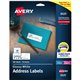 Avery Easy Peel Glossy Address Labels - 1" Width x 2 5/8" Length - Permanent Adhesive - Rectangle - Laser - White - Paper - 30 /